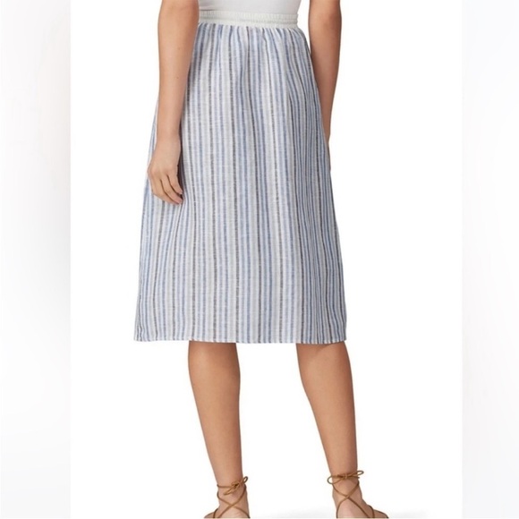 Sita Murt blue and white striped linen midi length skirt - Picture 8 of 8